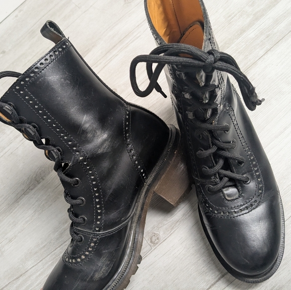 Early 1990s Vintage Dr. Martens 8146 Regina Black Leather Boots - Goth, Witchy - Picture 8 of 8